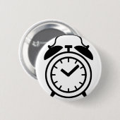 目覚し時計アイコン 缶バッジ (正面&裏面)