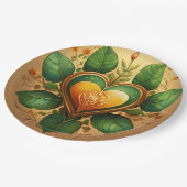 目覚ましシードディナープレートデザイン ペーパープレート (アングル)