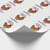 目覚まし時計が鳴っても絶対起きないわ、だって鶏の鳴き声で起きるのは嫌なのよ、ハハハ ラッピングペーパー (角)