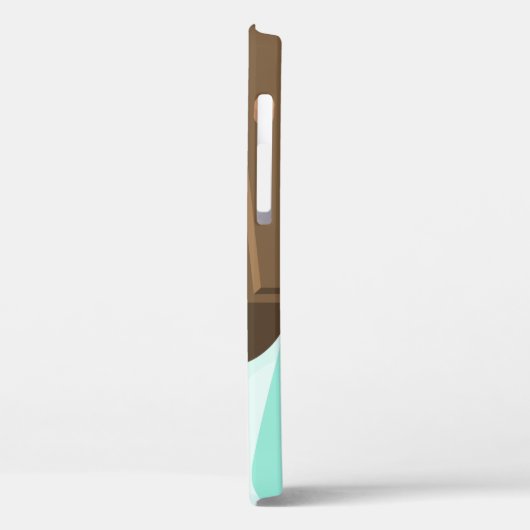 目覚まし時計のスヌーズのボタンを押す女の子の手 Case-Mate iPhoneケース (裏面 / 左)