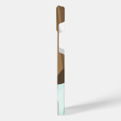 目覚まし時計のスヌーズのボタンを押す女の子の手 iPhoneケース (左側面)