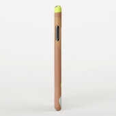 目覚まし時計のスヌーズのボタンを押す女の子の手 iPhoneケース (右側)