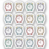 目覚まし時計の時刻アラームbujoプランナーカレンダー シール (正面)