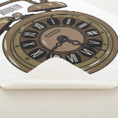 目覚まし時計の漫画イラストレーション シェルパブランケット (3/4)