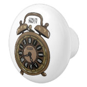 目覚まし時計の漫画イラストレーション セラミックノブ (右)