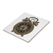 目覚まし時計の漫画イラストレーション タイル (側面)