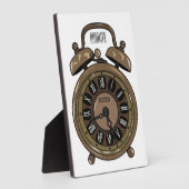 目覚まし時計の漫画イラストレーション フォトプラーク (側面)