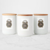 目覚まし時計の漫画イラストレーション フードラベル (ボトル)