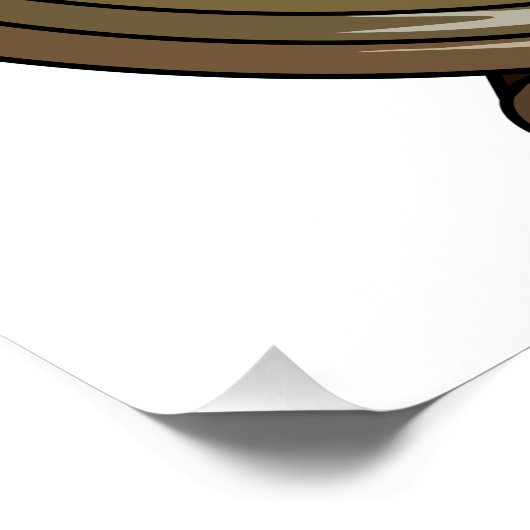 目覚まし時計の漫画イラストレーション ポスター (コーナー)