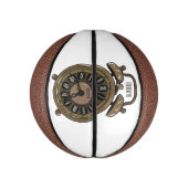 目覚まし時計の漫画イラストレーション ミニバスケットボール (縦)