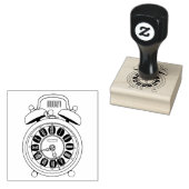 目覚まし時計の漫画イラストレーション ラバースタンプ (押印)