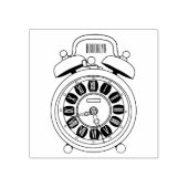 目覚まし時計の漫画イラストレーション ラバースタンプ (インプリント)