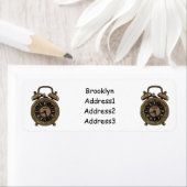 目覚まし時計の漫画イラストレーション ラベル (インサイチュ)