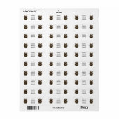 目覚まし時計の漫画イラストレーション ラベル (フルシート)