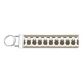 目覚まし時計の漫画イラストレーション リストバンドキーホルダー (鍵左)