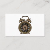 目覚まし時計の漫画イラストレーション 名刺 (裏面)