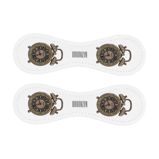 目覚まし時計の漫画イラストレーション 野球ボール (パネル)