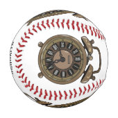 目覚まし時計の漫画イラストレーション 野球ボール (正面左)