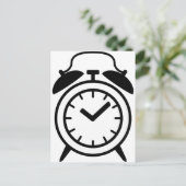 目覚まし時計アイコン ポストカード (スタンド正面)