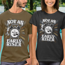 目覚まし時計レトログランジおもしろい引用文タイポグラフィ Tシャツ