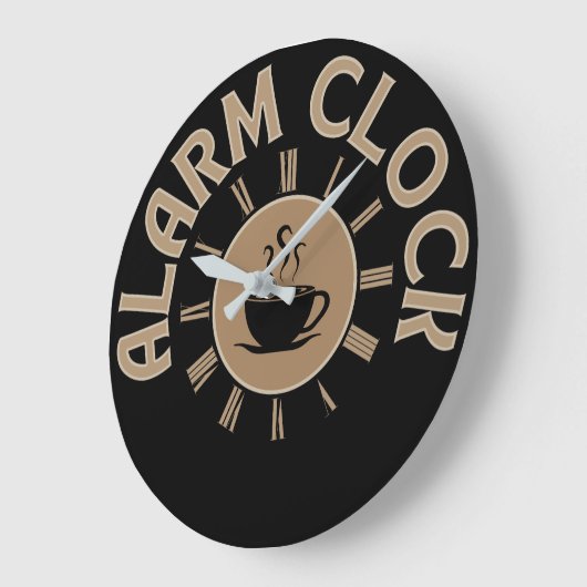 目覚まし時計レトロモーニングコーヒー恋人 ラージ壁時計 (傾斜)