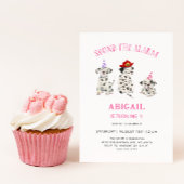 目覚まし消防士の女の子の誕生日パーティーを鳴らす 招待状