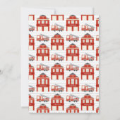 目覚まし消防車の誕生日パーティーを鳴らす 招待状 (裏面)