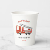 目覚まし消防車の誕生日パーティーを鳴らす 紙コップ (正面)