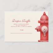 目覚まし赤ちゃんシャワーおむつラッフルを鳴らす エンクロージャーカード (正面)