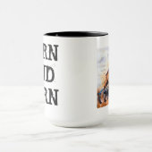 目覚めさせます私を回し、燃やして下さい! マグカップ (中央)