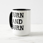 目覚めさせます私を回し、燃やして下さい! マグカップ (正面左)