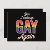 目覚めたゲイプライドレインボー同性愛者ゲイCSDパーティーLGBT ポストカード (正面/裏面)