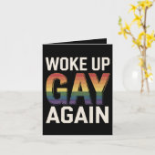 目覚めたゲイ再おもしろい度LGBTQプライドアリー虹 カード (黄色い花)