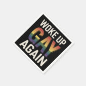 目覚めたゲイ再おもしろい度LGBTQプライドアリー虹 スタンダードカクテルナプキン (角)