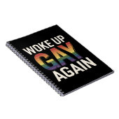 目覚めたゲイ再おもしろい度LGBTQプライドアリー虹 ノートブック (右側)