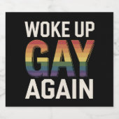 目覚めたゲイ再おもしろい度LGBTQプライドアリー虹 ビールラベル (シングルラベル)