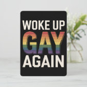 目覚めたゲイ再おもしろい度LGBTQプライドアリー虹 招待状 (スタンド正面)