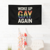 目覚めたゲイ再おもしろい度LGBTQプライドアリー虹 横断幕 (インサイチュ)