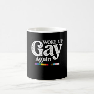 目覚めたゲイ再びサポートLGBTプライド コーヒーマグカップ