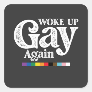 目覚めたゲイ再びサポートLGBTプライド スクエアシール