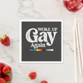 目覚めたゲイ再びサポートLGBTプライド スタンダードカクテルナプキン (インサイチュ)