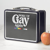 目覚めたゲイ再びサポートLGBTプライド メタルランチボックス (インサイチュ)