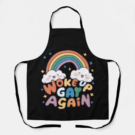 目覚めたゲイ再びLGBTプライド月Groovy エプロン (正面)