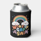 目覚めたゲイ再びLGBTプライド月Groovy 缶クーラー (缶正面)