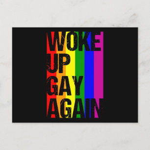 目覚めたゲイ再びLGBTプライド月LGBTQ Rainbow ポストカード