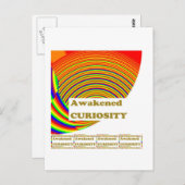 目覚めた好奇心ユニーク: ART n WISDOM Words ポストカード (正面/裏面)