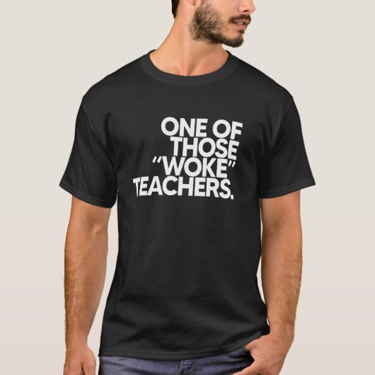 目覚めた教師がおもしろい 先生 Tシャツ (正面)