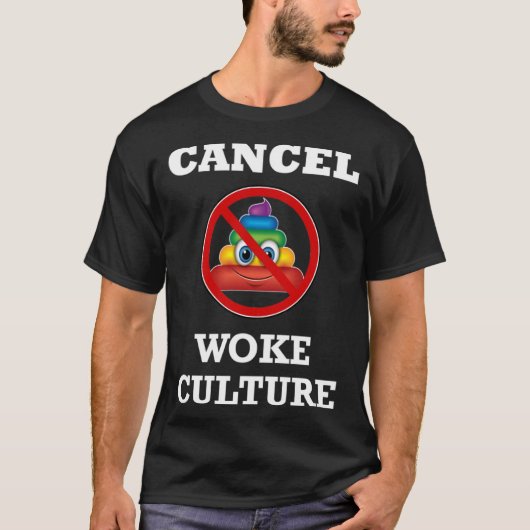 目覚めた文化アンチ社会主義共産党を取り消す Tシャツ (正面)