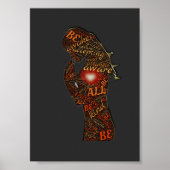 目覚めた言葉感動的のデザイン ポスター (正面)