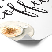 目覚めてコーヒーの香り – キッチンウォールアート ポスター (角)